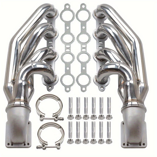 Turbo Exhaust Manifold & Headers For LS1 LS6 LSX GM V8+Elbows T3 T4 To 3.0" V Band